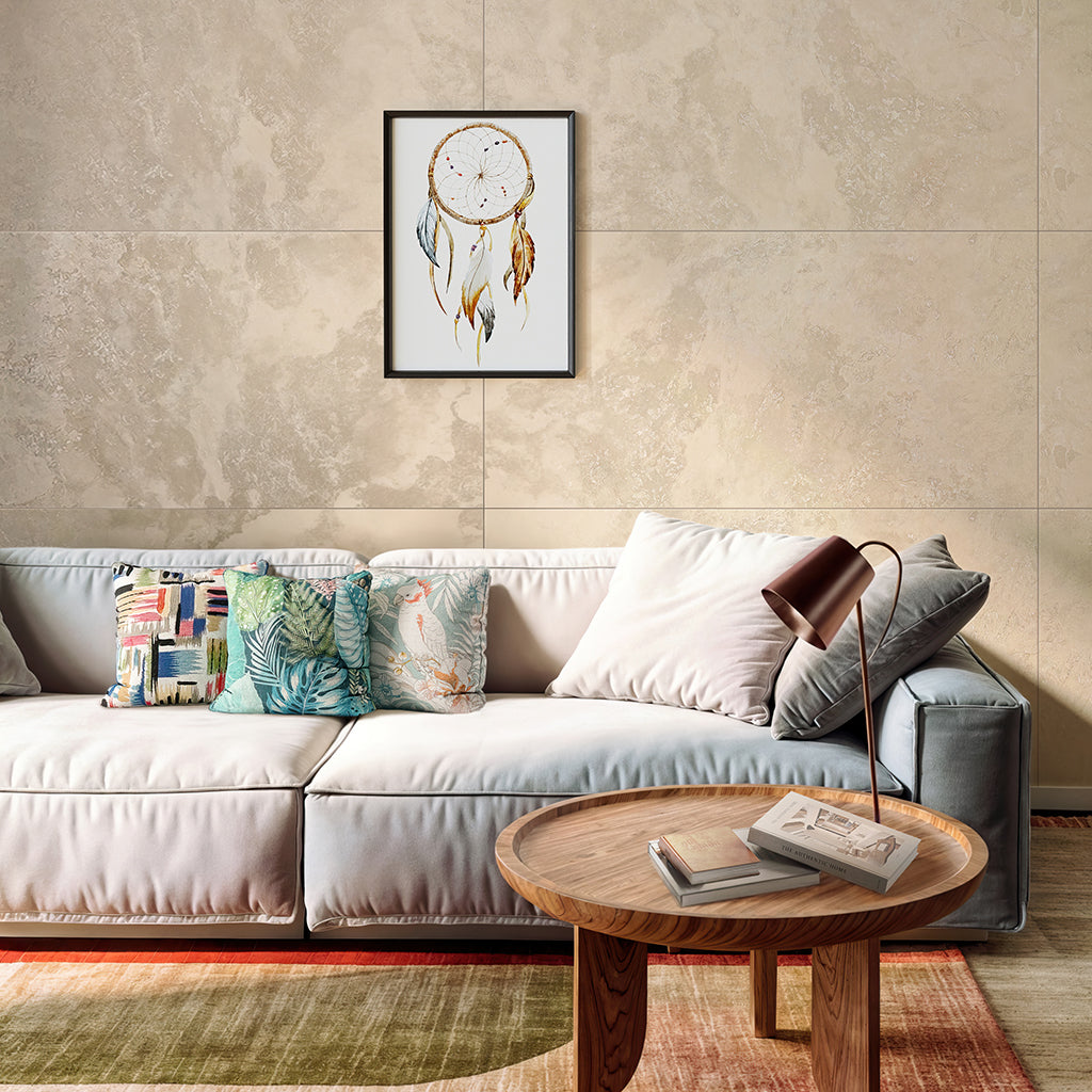 Sand Beige 24x48 Polished Porcelain Large Format Tile (2 pack, 15.55 sq ft/case)