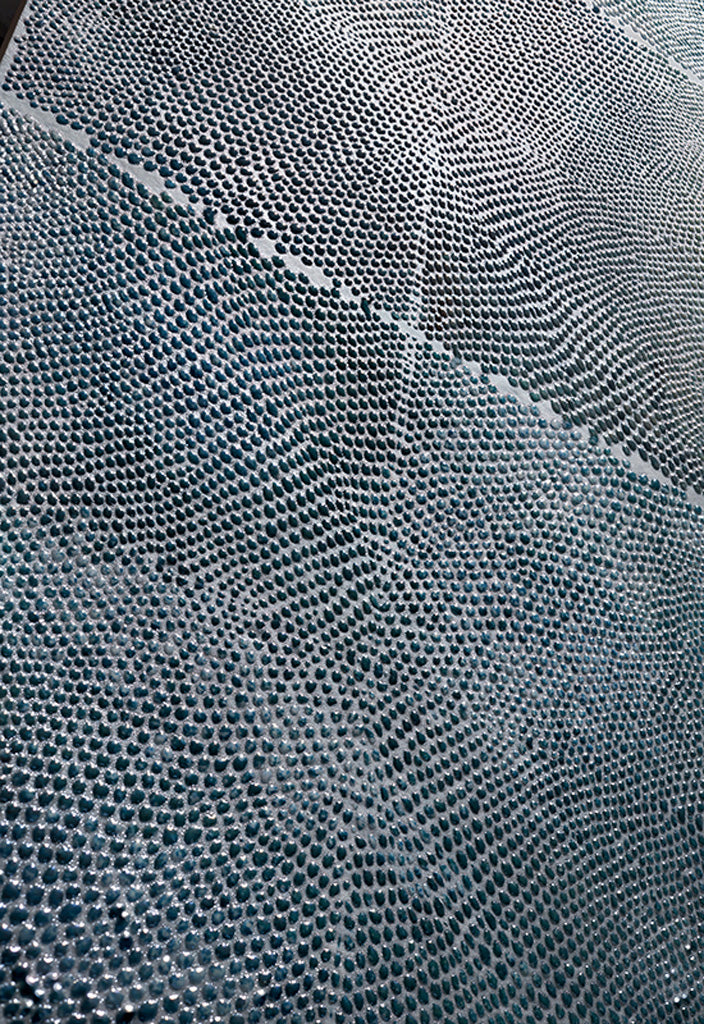 Fired Blue and Green Dotted Wall and Floor Tile