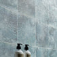 Fired Blue and Green Ceramic Wall and Floor Tile