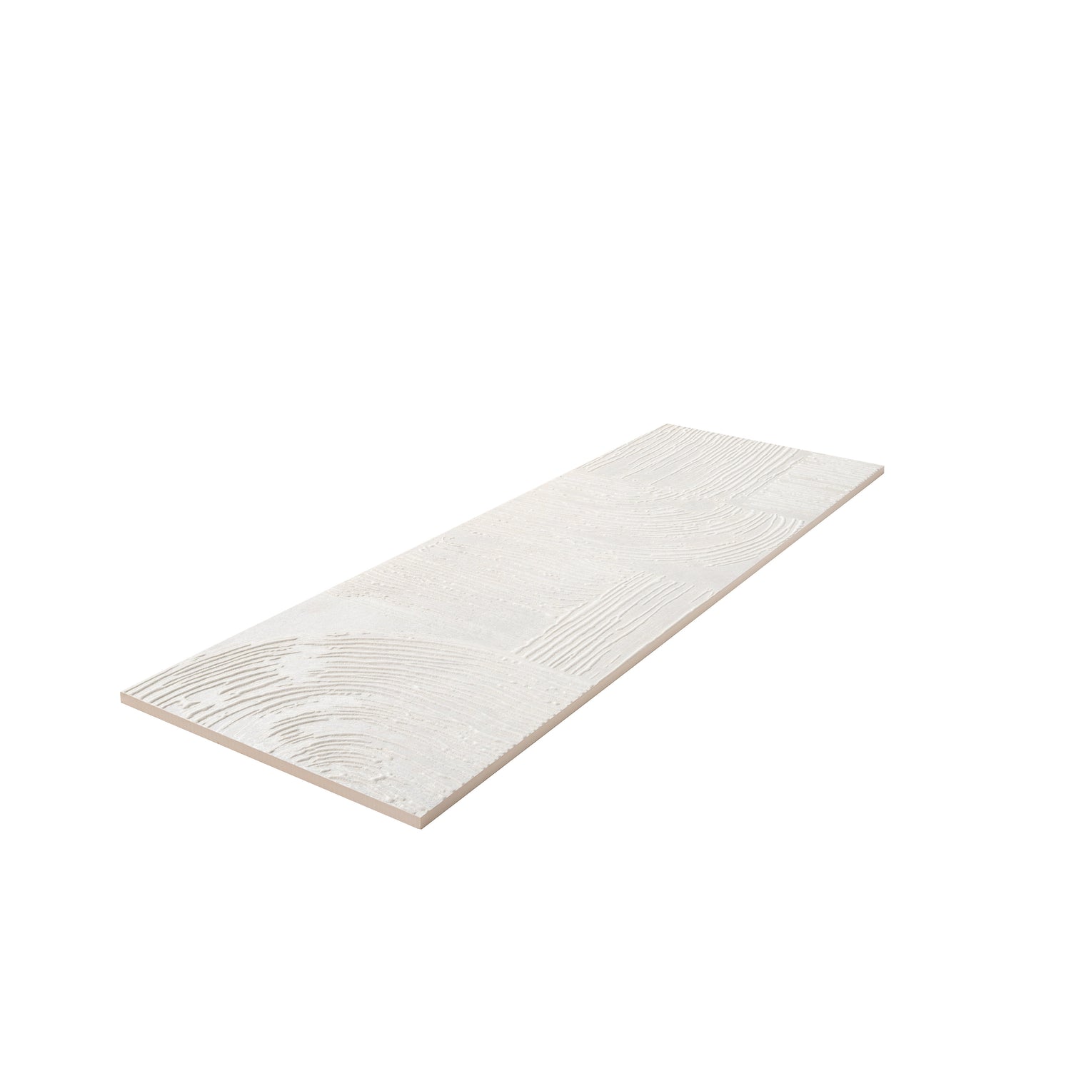 Terrain 12x36 Off-White Ceramic Large Format Trowel Plaster-Style Wall Tile (4 Pack, 5.82 sq ft/case) - Sample