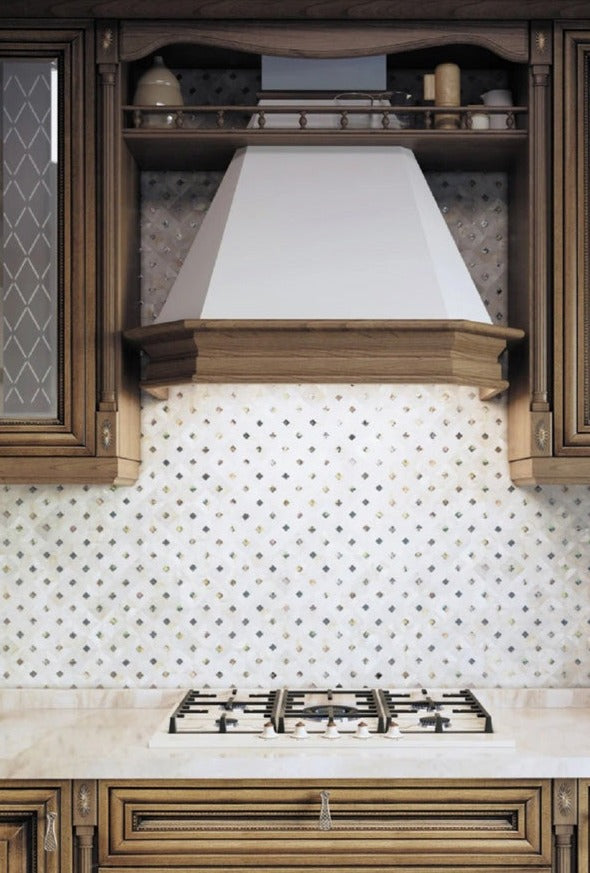 12x12 White Polished Mother of Pearl Tile