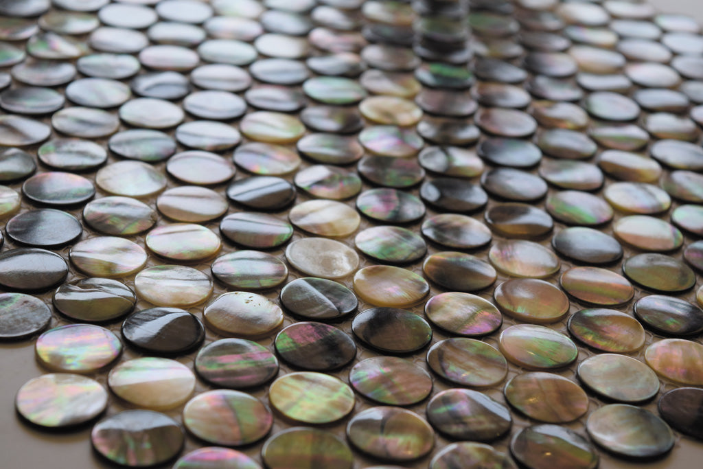 White 12x12 Polished Diamond Shell Mother of Pearl Mosaic Tile (20 pack, 19.99 sq ft/case) - Sample