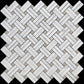 White Basketweave Floor and Wall Tile
