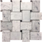 White 11x11 Basketweave Polished Marble Mosaic Tile (5 pack, 4.2 sq ft/case) - Sample