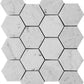 White 10x12 Honed Hexagon Marble Mosaic Tile (5 pack, 4.49 sq ft/case) - Sample