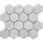 White 10x12 Honed Hexagon Marble Mosaic Tile (5 pack, 4.49 sq ft/case) - Sample