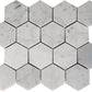 White 10x12 Polished Hexagon Marble Mosaic Tile (5 pack, 4.49 sq ft/case) - Sample