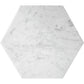 White 10x10 Honed Hexagon Marble Tile (5 pack, 2.95 sq ft/case) - Sample