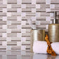 White Beige 12x12 Polished Brick Marble Mosaic Tile (5 pack, 5 sq ft/case) - Sample