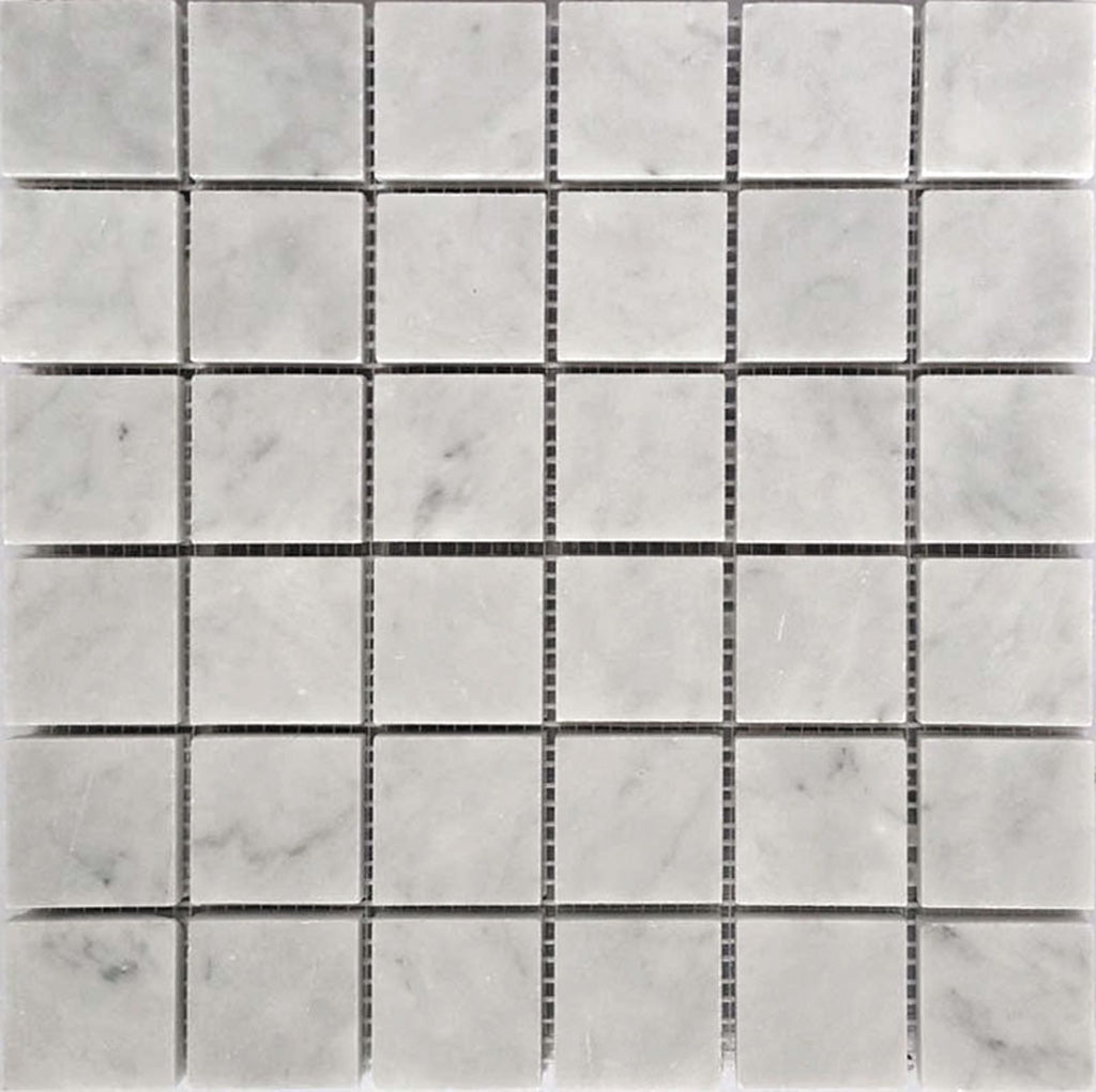 White 12x12 Honed Square Marble Mosaic Tile (5 pack, 5 sq ft/case) - Sample