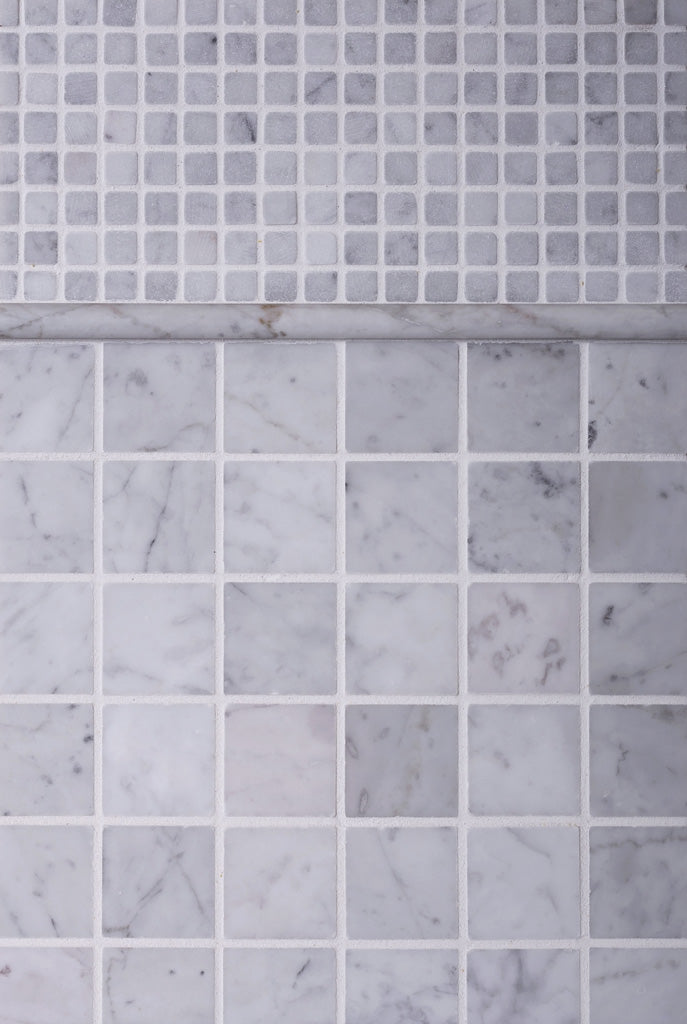 White 12x12 Honed Square Marble Mosaic Tile (5 pack, 5 sq ft/case) - Sample