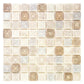 Cream Soft Earthy 12x12 Foiled Texture Square Stone Mosaic Tile (5 pack, 5 sq ft/case)