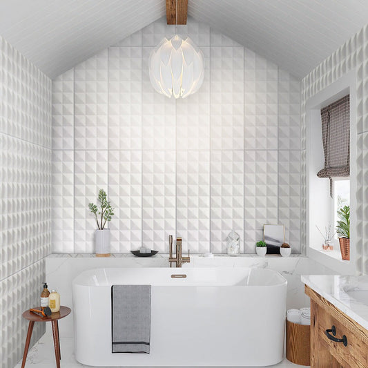 12x36 White Matte Wall and Floor Tile