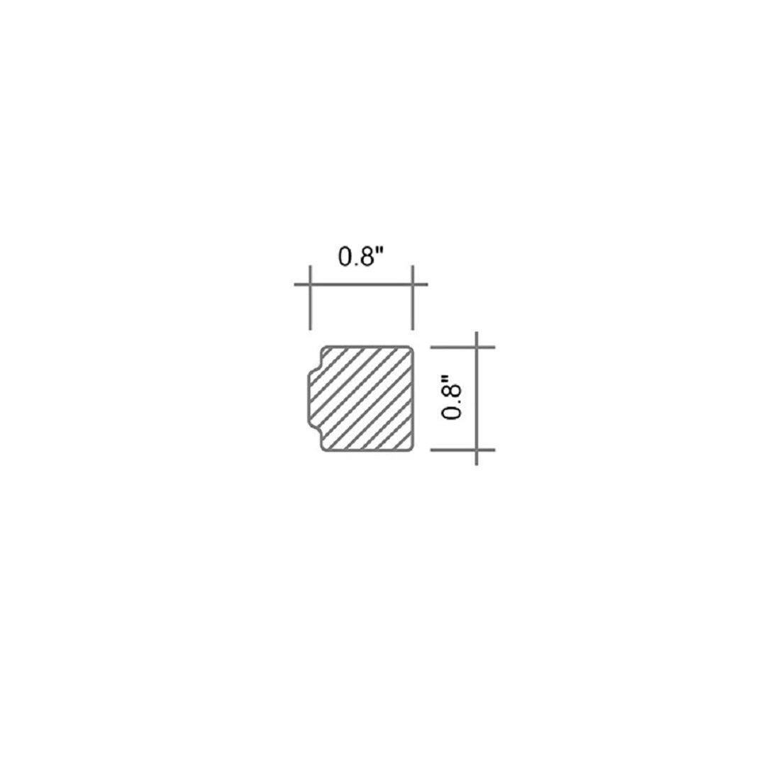 Gray 0.8x12 Marble Polished Pencil Tile Trim (10 pack, 0.667 sq ft/case) - Sample