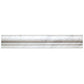 White 2x12 Polished Marble Round Chair Rail Tile Trim (10 pack, 1.667 sq ft/case) - Sample