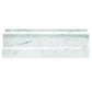 White 4x12 Polished Marble Baseboard Step Tile Trim (10 pack, 3.33 sq ft/case) - Sample
