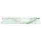 White 2x12 Polished Marble Step Chair Rail Tile Trim (10 pack, 1.667 sq ft/case) - Sample