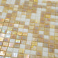 Yellow Gold White 12x12 Glossy Uniform Square Glass Mosaic Tile (20 pack, 18.69 sq ft/case) - Sample