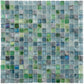 Stone Blue Green 12x12 Glossy Uniform Square Glass Mosaic Tile (20 pack, 18.69 sq ft/case)