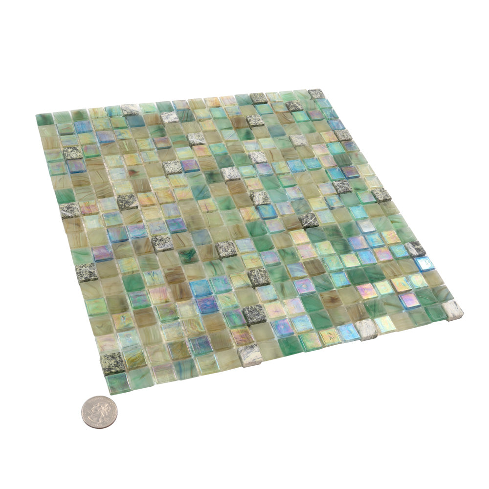Emerald Green 12x12 Glossy Uniform Square Glass Mosaic Tile (10 pack, 9.3 sq ft/case) - Sample