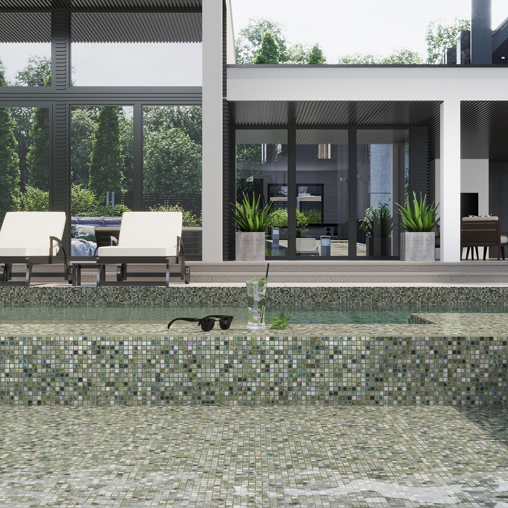 Emerald Green 12x12 Glossy Uniform Square Glass Mosaic Tile (10 pack, 9.3 sq ft/case) - Sample