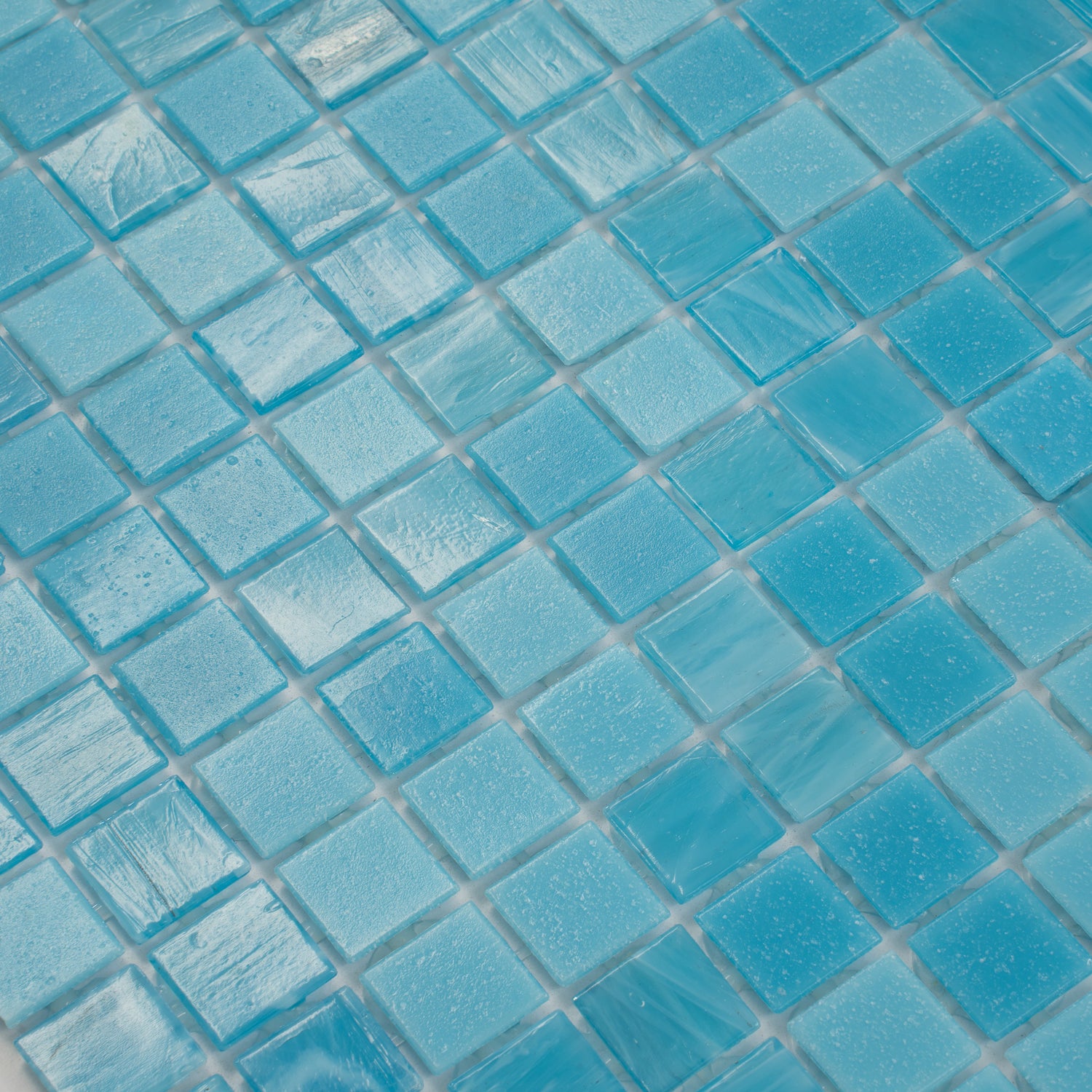 Arctic Blue 12x12 Uniform Square Glossy Glass Mosaic Tile (20 pack, 20 sq ft/case) - Sample