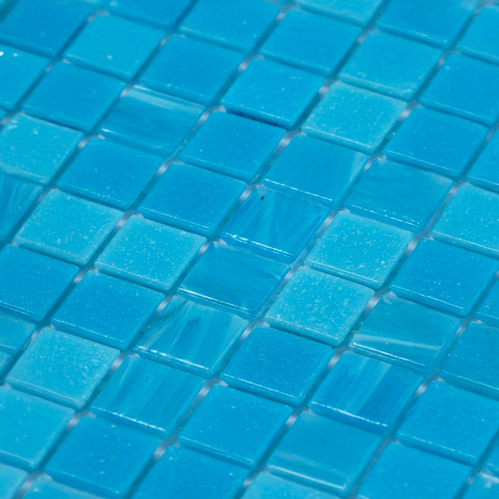 Arctic Blue 12x12 Uniform Square Glossy Glass Mosaic Tile (20 pack, 20 sq ft/case) - Sample