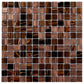 Brown Yellow 12x12 Glossy Uniform Square Glass Mosaic Tile (20 pack, 20 sq ft/case) - Sample