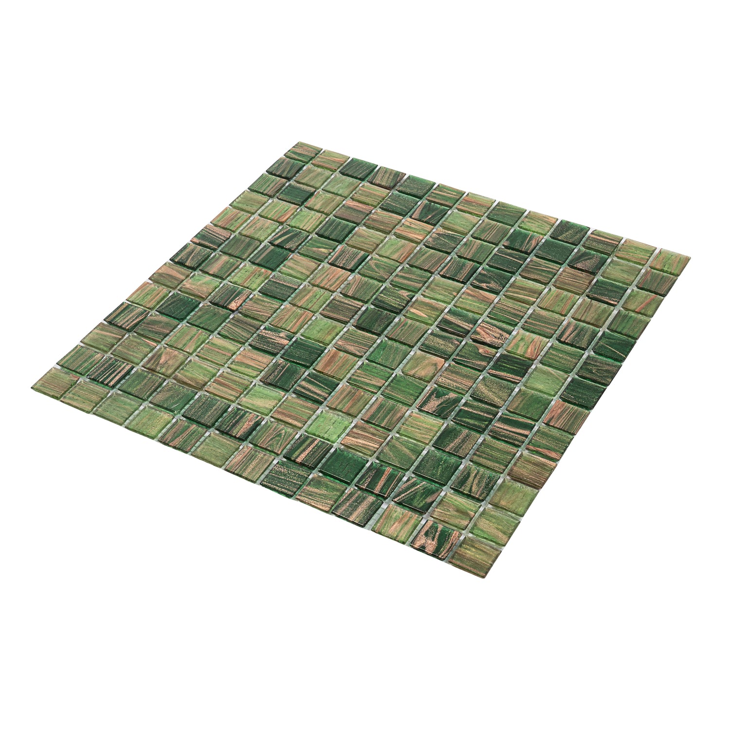 Moss Green 12x12 Glossy Uniform Square Glass Mosaic Tile (20 pack, 20 sq ft/case)