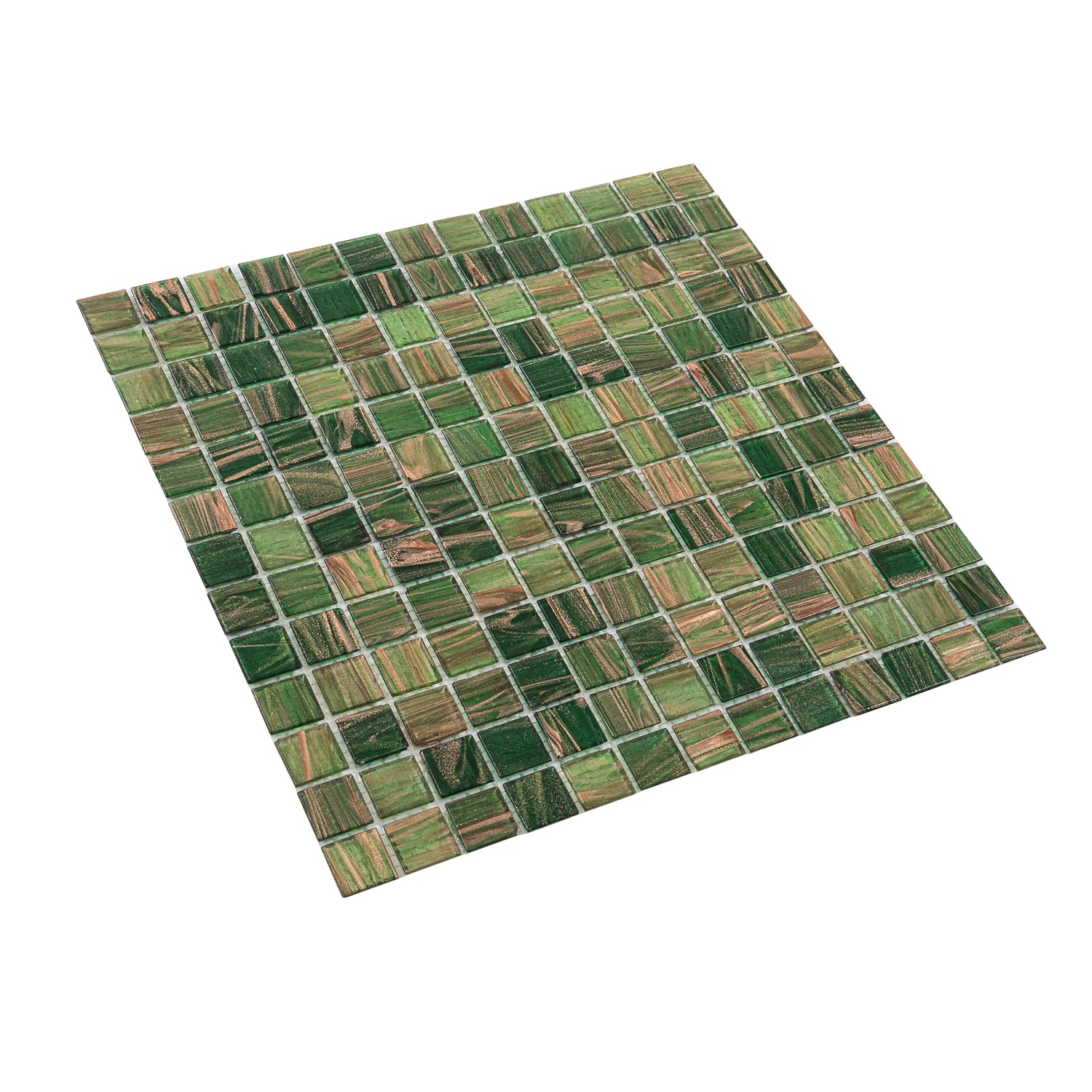 Moss Green 12x12 Glossy Uniform Square Glass Mosaic Tile (20 pack, 20 sq ft/case)