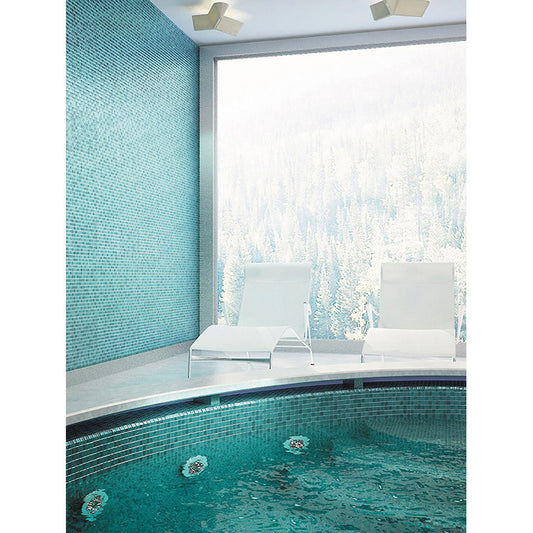 Teal Green 12x12 Glossy Uniform Square Glass Mosaic Tile (20 pack, 20 sq ft/case) - Sample