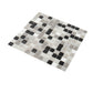 Gray Black 12x12 Glossy Uniform Square Glass Mosaic Tile (20 pack, 20 sq ft/case)