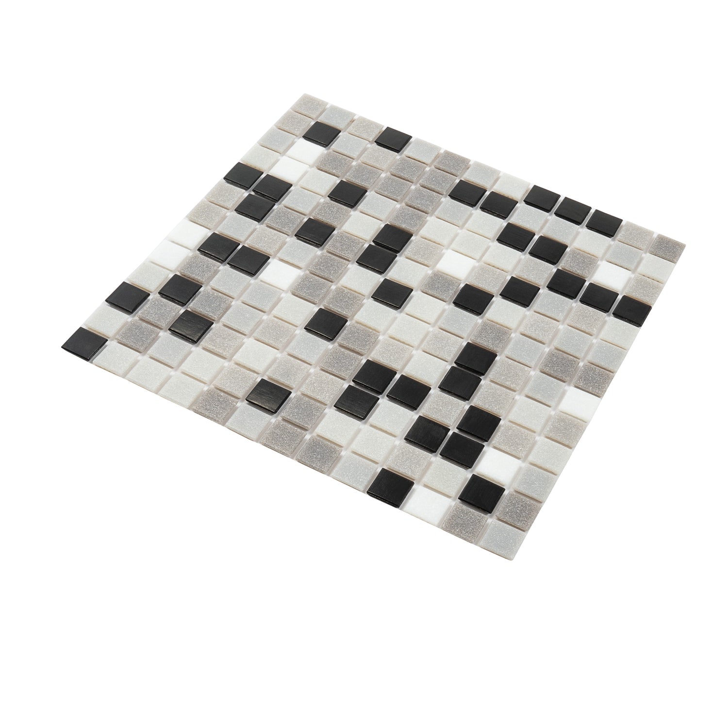 Gray Black 12x12 Glossy Uniform Square Glass Mosaic Tile (20 pack, 20 sq ft/case)