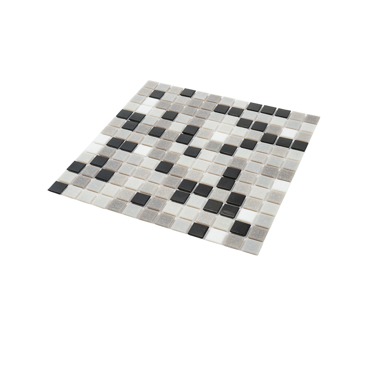 Gray Black 12x12 Glossy Uniform Square Glass Mosaic Tile (20 pack, 20 sq ft/case)