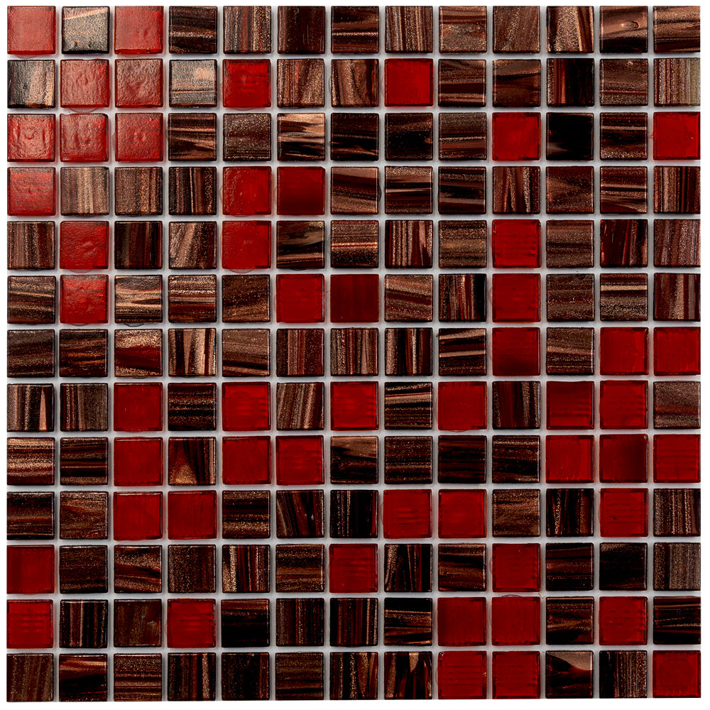 Apollo Tile Mingles Berry Red 12-in x 12-in Glossy Glass Uniform Squares Floor and Wall Tile (20-sq. ft/ Carton)