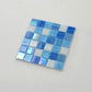 Blue White 12x12 Glossy Glass Uniform Square Mosaic Tile (20 pack, 20 sq ft/case)