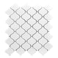Snow White 10x11 Polished Arabesque Thassos Marble Mosaic Tile (5 pack, 3.75 sq ft/case)