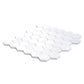 Snow White 12x12 Honed Hexagon Thassos Marble Mosaic Tile (5 pack, 4.83 sq ft/case)
