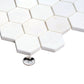 Snow White 12x12 Honed Hexagon Marble Mosaic Tile (5 pack, 4.83 sq ft/case) - Sample