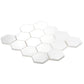 Snow White 10x12 Polished Hexagon Marble Mosaic Tile (5 pack, 4.46 sq ft/case) - Sample
