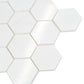 Snow White 10x12 Polished Hexagon Marble Mosaic Tile (5 pack, 4.46 sq ft/case) - Sample