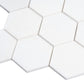 Snow White 10x12 Polished Hexagon Thassos Marble Mosaic Tile (5 pack, 4.46 sq ft/case)