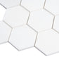 Snow White 10x12 Polished Hexagon Marble Mosaic Tile (5 pack, 4.46 sq ft/case) - Sample