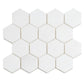 Snow White 10x12 Polished Hexagon Thassos Marble Mosaic Tile (5 pack, 4.46 sq ft/case)