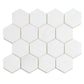 Snow White 10x12 Polished Hexagon Marble Mosaic Tile (5 pack, 4.46 sq ft/case) - Sample