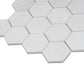 Snow White 10x12 Honed Hexagon Marble Mosaic Tile (5 pack, 4.46 sq ft/case) - Sample