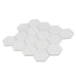 Snow White 10x12 Honed Hexagon Thassos Marble Mosaic Tile (5 pack, 4.46 sq ft/case)