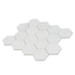 Snow White 10x12 Honed Hexagon Marble Mosaic Tile (5 pack, 4.46 sq ft/case) - Sample