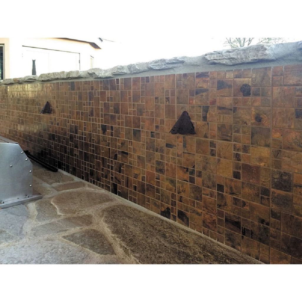 12x12 Bronze Honed Metal Mosaic Tile