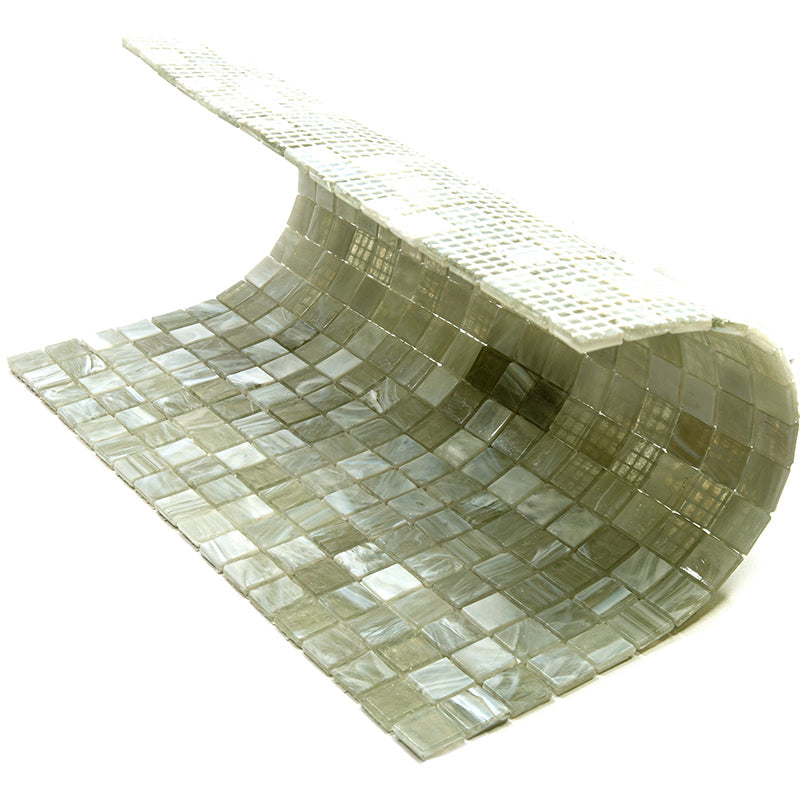 Stone Gray 12x12 Glossy Uniform Square Glass Mosaic Tile (20 pack, 18.69 sq ft/case) - Sample